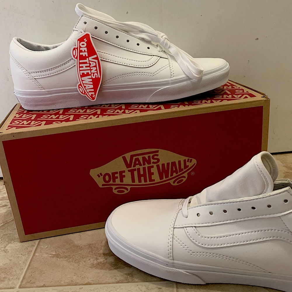 White Old Skool Vans
